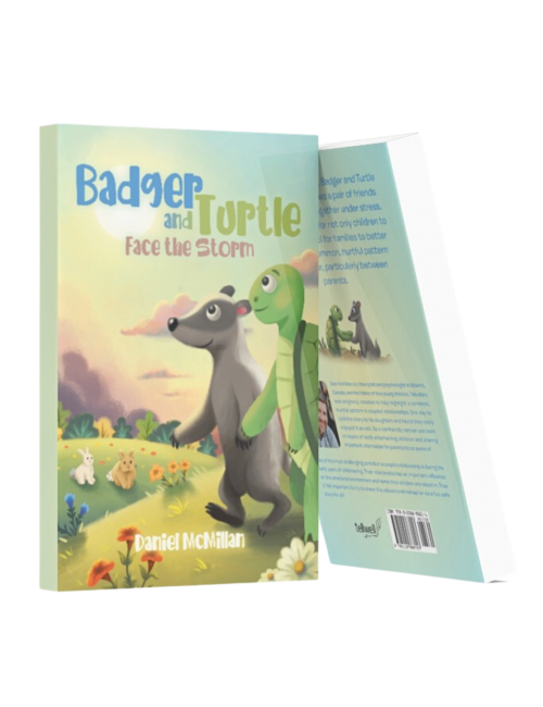 Kids book Badger and Turtle: Face the Storm by Daniel McMillan